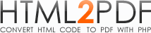 Convert HTML to PDF with PHP